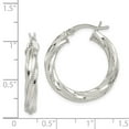 thumbnail image 2 of White Sterling Silver Earring Hoop Women'S 18 mm 5, 2 of 2