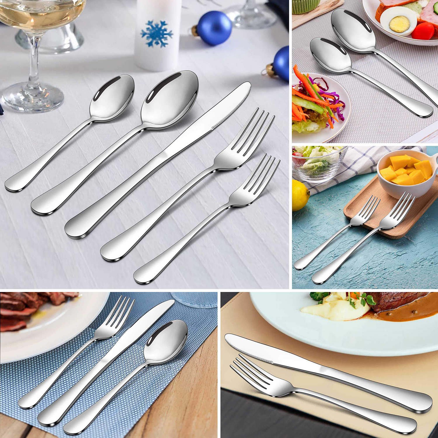 Vesteel 45-Piece Stainless Steel Flatware Set for 8 photo 2