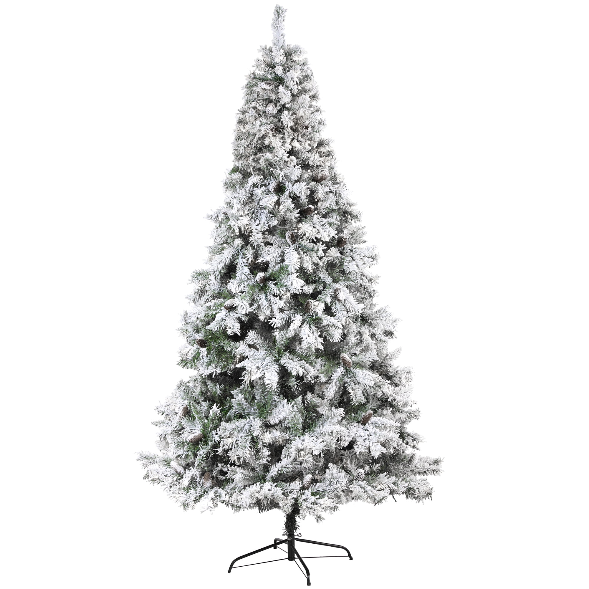 8ft. Flocked White River Mountain Pine Artificial Christmas Tree with