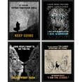thumbnail image 3 of PixonSign 4 PCS Adhesive Canvas Posters Lion Leopard Colorful Inspirational Motivational Wall Art Modern Boy's Bedroom Art Decorative Contemporary Artwork for Living Room, Bedroom - 12"x16" Black, 3 of 5