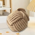 thumbnail image 2 of Circular Rope Door Stopper for Home Bar Decor Cotton Linen Material 5.51 in Diameter 1.3 kg Weight with Hanging Rope, 2 of 6