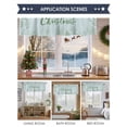 thumbnail image 6 of Green Christmas Valances for Windows, 54 x 18in, Hand-painted Pine Needles Plant Lines Textures Rod Pocket Kitchen Valance Curtain Light Filtering Window Treatments for Living Room Bedroom, 1 Panel, 6 of 7