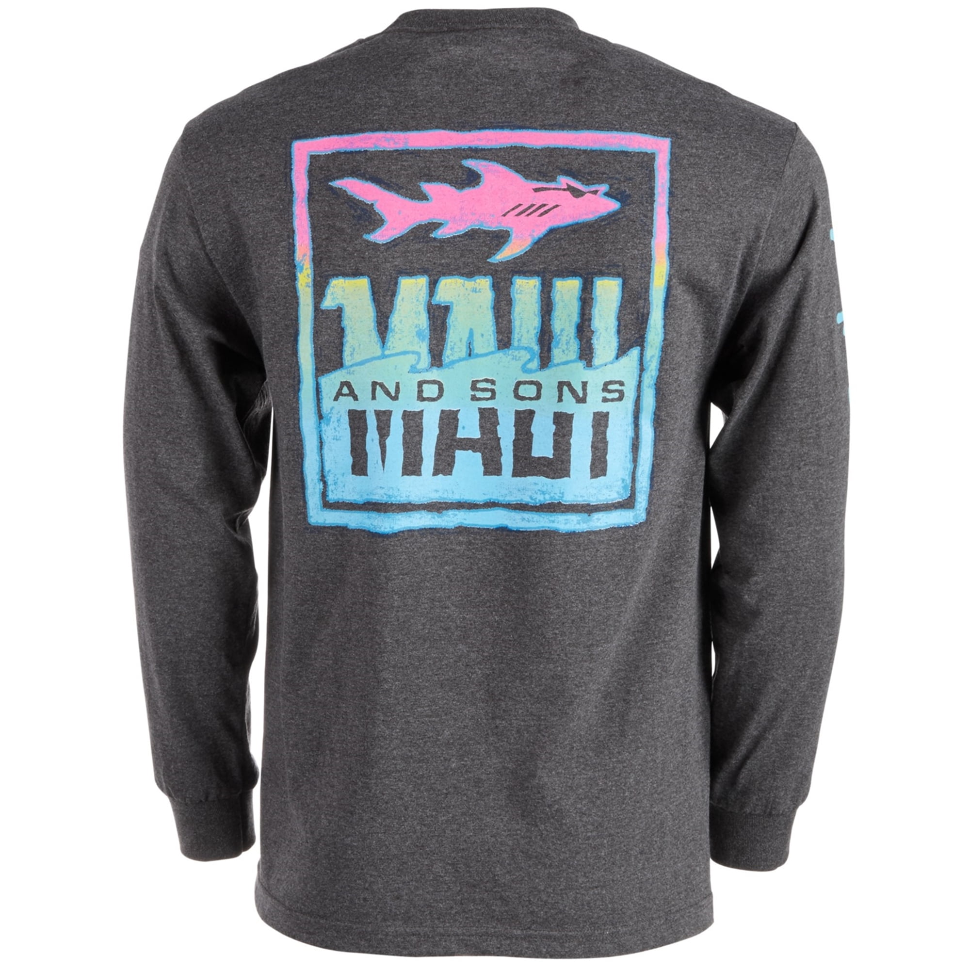 MAUI AND SONS - Maui & Sons Mens Shark Out of Water Graphic T-Shirt, Grey, Medium - Walmart.com