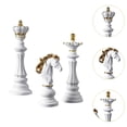 thumbnail image 6 of yotijay 3 Pieces Chess Pieces Statues Chessmen Ornaments Home Furnishing Gift Decorative White, 6 of 9