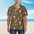 thumbnail image 2 of JUNZAN Mushrooms and Autumn Pattern Hawaiian Shirt for Men,Summer Beach Casual Short Sleeve Button Down Shirts-X-Large, 2 of 7