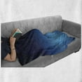 thumbnail image 6 of Navy Soft Flannel Fleece Blanket, Ombre Style Deep Sea Ocean Underwater Themed Digital Colored Graphic Design Art Print, Cozy Plush for Indoor and Outdoor Use, 50" x 60", Dark Blue, by Ambesonne, 6 of 6