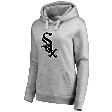 Chicago White Sox Sweatshirt - Chicago White Sox Women's Secondary Color Primary Logo Pullover Hoodie - Ash