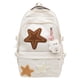 thumbnail image 1 of Mochila escolar linda Likrtyny vintage con apliques de estrella colgante blanco, 1 of 9