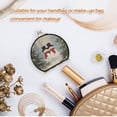 thumbnail image 5 of Portable Folding Mirror Compact Double Sided Travel Mirror Small Makeup Mirror Use Present for Women Moody Snowman Couple, 5 of 7