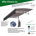 thumbnail image 6 of DA5934W Series Door Window Awning Canopy Made of  0.137 Inch Thick Crystal Solid Polycarbonate Sheet and Aluminum Alloy with Valance in size of 59" Wide x 34" Deep for Wooden Wall House, 6 of 7