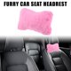 thumbnail image 2 of Furry Coche Asiento Cuello Almohadas Suaves Cálidos Coche Reposacabezas Almohadas Rosa, 2 of 7