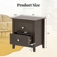 thumbnail image 2 of Gymax 2PCS Modern Nightstand w/ Storage 2 Drawers & Support Legs for Bedroom White, 2 of 9
