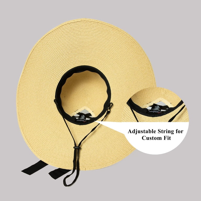 Comhats Beach Sun Hats for Women Summer Straw Ponytail Hole  display picture 1