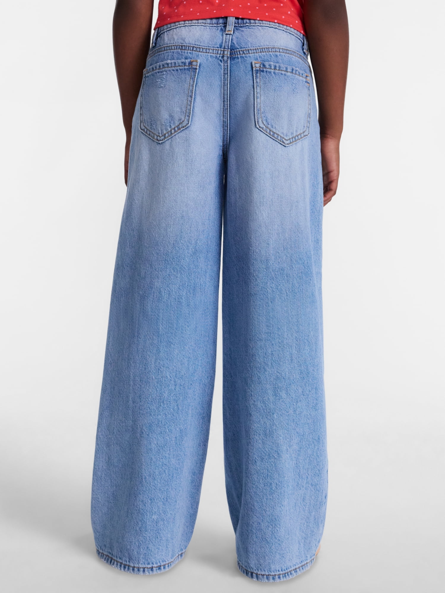 Wonder Nation Girls Baggy Wide Leg Jean, Sizes 5-18