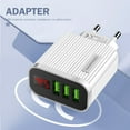 thumbnail image 2 of Digital Display USB Charger for Phone Tablet 3 USB Wall Charger (Black US), 2 of 5
