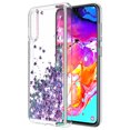 thumbnail image 1 of Samsung Galaxy A70 Case, KAESAR Quicksand Glitter Sparkly Bling Liquid Shiny Clear Soft TPU Bumper Protective Cover for Samsung Galaxy A70 (Purple), 1 of 1