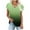 Green, variant on Tops for Women Trendy Cross V Neck Petal Short Sleeve Shirts Gradient Color Basic Tee Casual Loose Clothes (3XL, Multicolor)