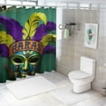 thumbnail image 7 of BCIIG Mardi Gras Bathroom Decor Set with Hooks, Colorful Luxurious Graphic Print Polyester Fabric Shower Curtain, Chic Modern Design, Waterproof, Easy Installation 69x72, 7 of 7