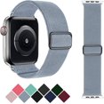 thumbnail image 1 of Heytea Correa elástica Solo Loop compatible con correas de Apple Watch de 42 mm, 44 mm y 45 mm, banda trenzada de nailon elástico y hebilla ajustable, correa deportiva para hombres, 1 of 5