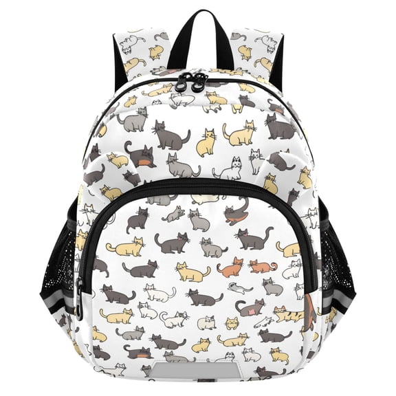 ALAZA Cat Pattern Mini Backpack School Bookbag Age 3-7 Medium