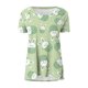 thumbnail image 3 of Blusa de manga corta con estampado de cuello redondo informal para mujer a la moda, Tops de verano OAVQHLG3B Store lin121212, 3 of 3