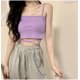 thumbnail image 1 of VISgogo - Mini chaleco de verano para mujer, color sólido, sin mangas, sin espalda, con vendaje cruzado, camisola VISgogo  moda, 1 of 2