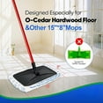 thumbnail image 2 of FU NENG Compatible with O-Cedar mop heads 15x8 inch reusable microfiber flat mop replacement cloths 2-pack, 2 of 5
