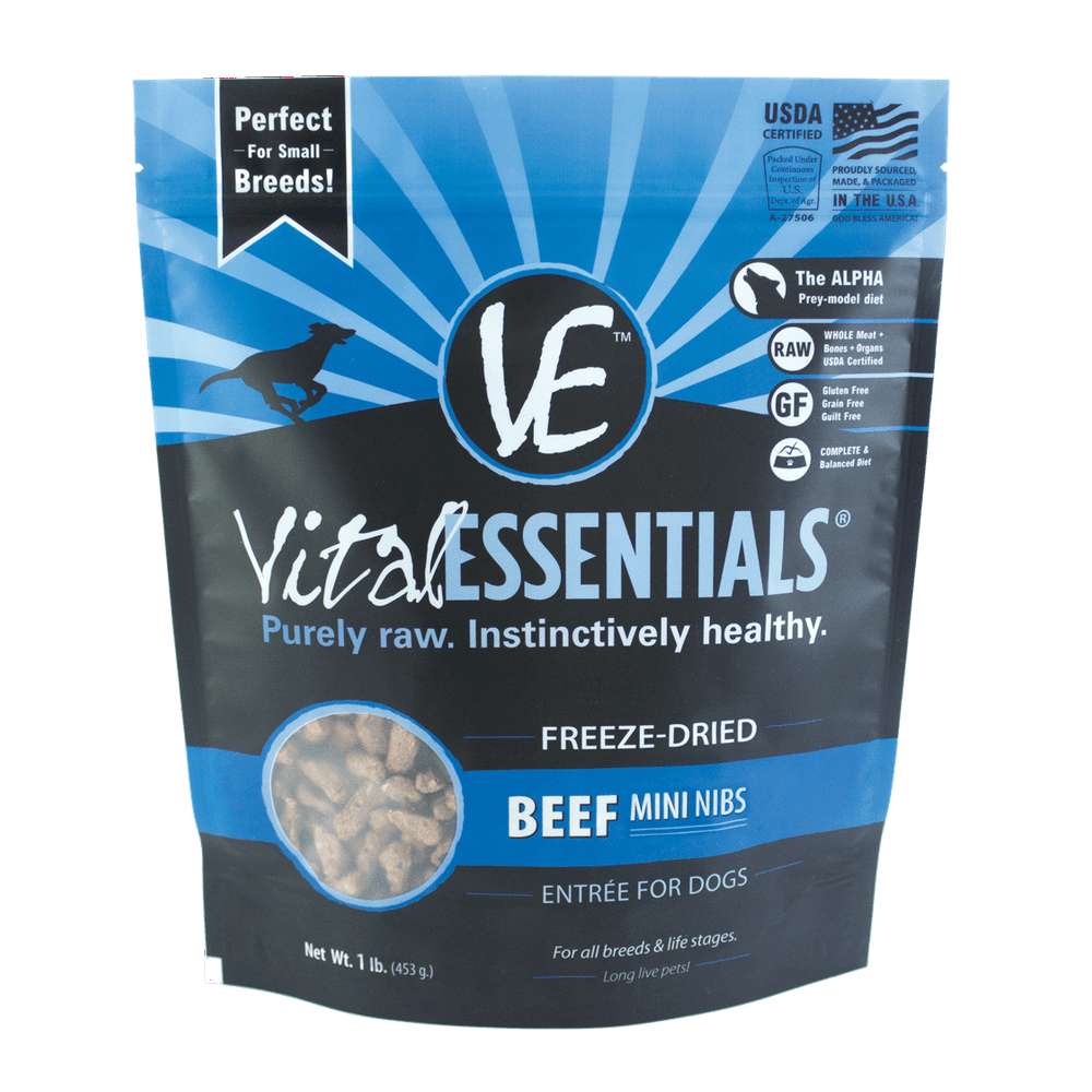 Vital Essentials FreezeDried Mini Nibs Grain Free Beef Freeze Dried