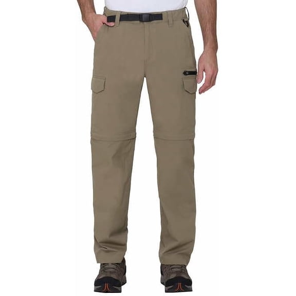 BC Clothing Cargo Pants for Men Tactical Pants Hiking Convertible Outdoor Pants Men (Tan, Sx30)