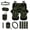 Black and Green - Deer American Flag, variant on LedBack Frog Print Car Seat Covers Front and Back Full Set Boho Mandala Flower Print Steering Wheel Cover Safety Belt Pads Car Vent Storage Pouch Trash Bin Rearview Mirror Cover, Blue