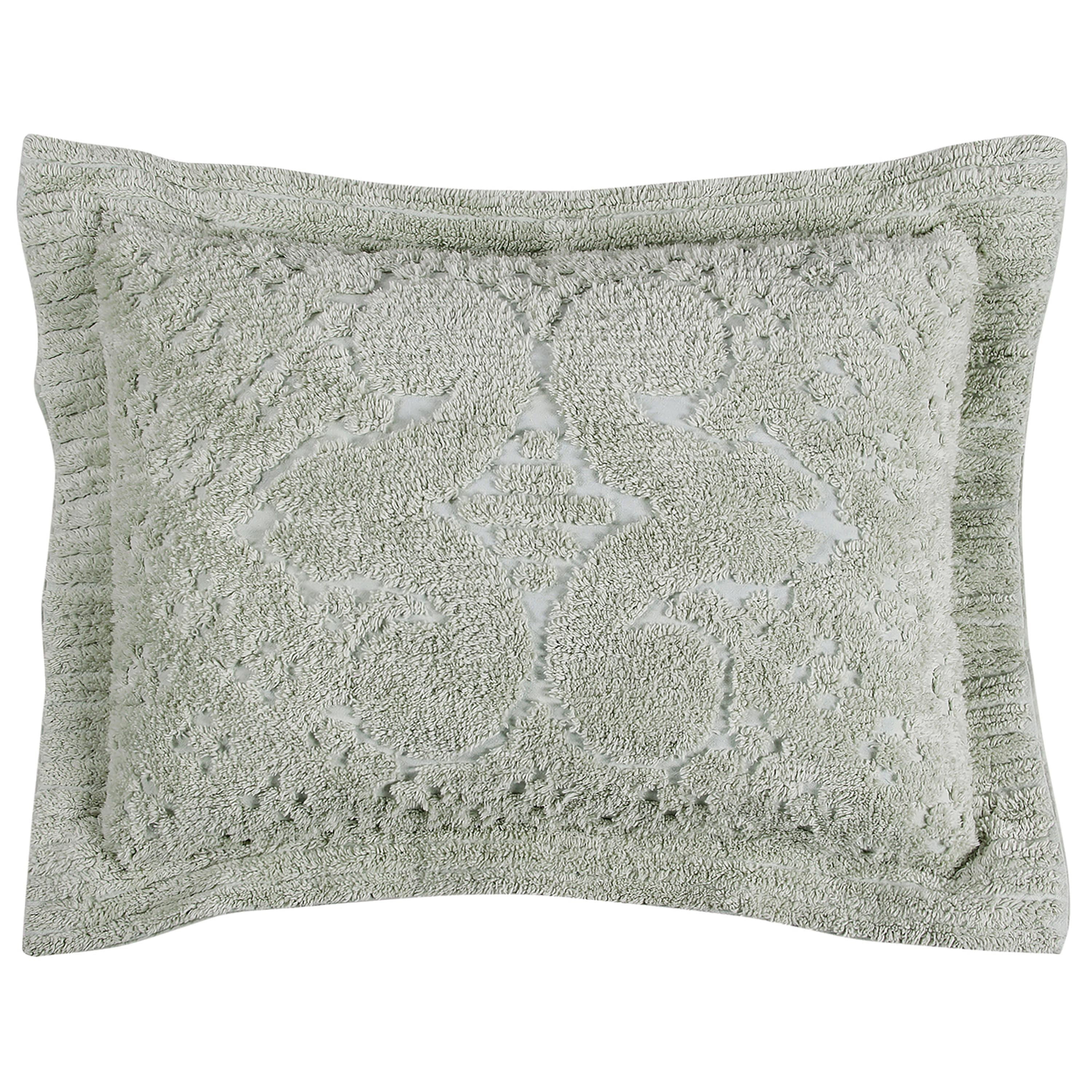 Better Trends 3 Piece Chenille Bedspread Set for Queen Bedspread 100% Cotton Lightweight Bedspread for all Season Ashton Collection (Sage)