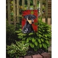 thumbnail image 2 of Carolines Treasures SC9417-FLAG-PARENT Doberman Red and Green Snowflakes Holiday Christmas Flag  multicolor, 2 of 2