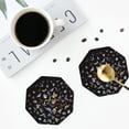 thumbnail image 5 of Kll Octagon Drink Coasters Set Of 4,Pu Leather Absorbent Coasters Set Decorative Coffee Cup Coasters Housewarming Gift For Home Decor-Butterfly1, 5 of 9