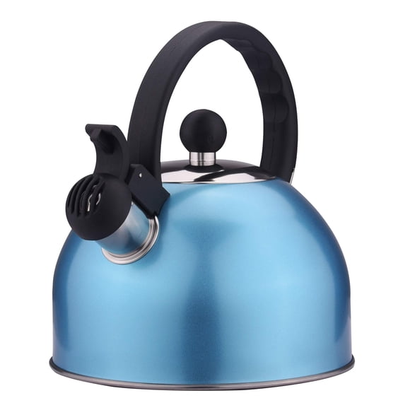 Tetera silbante 2 litros en acero inoxidable Azul YAJAD HOGAR calentador de agua tetera para estufa cafetera para estufa tetera chifladora con sonido automático