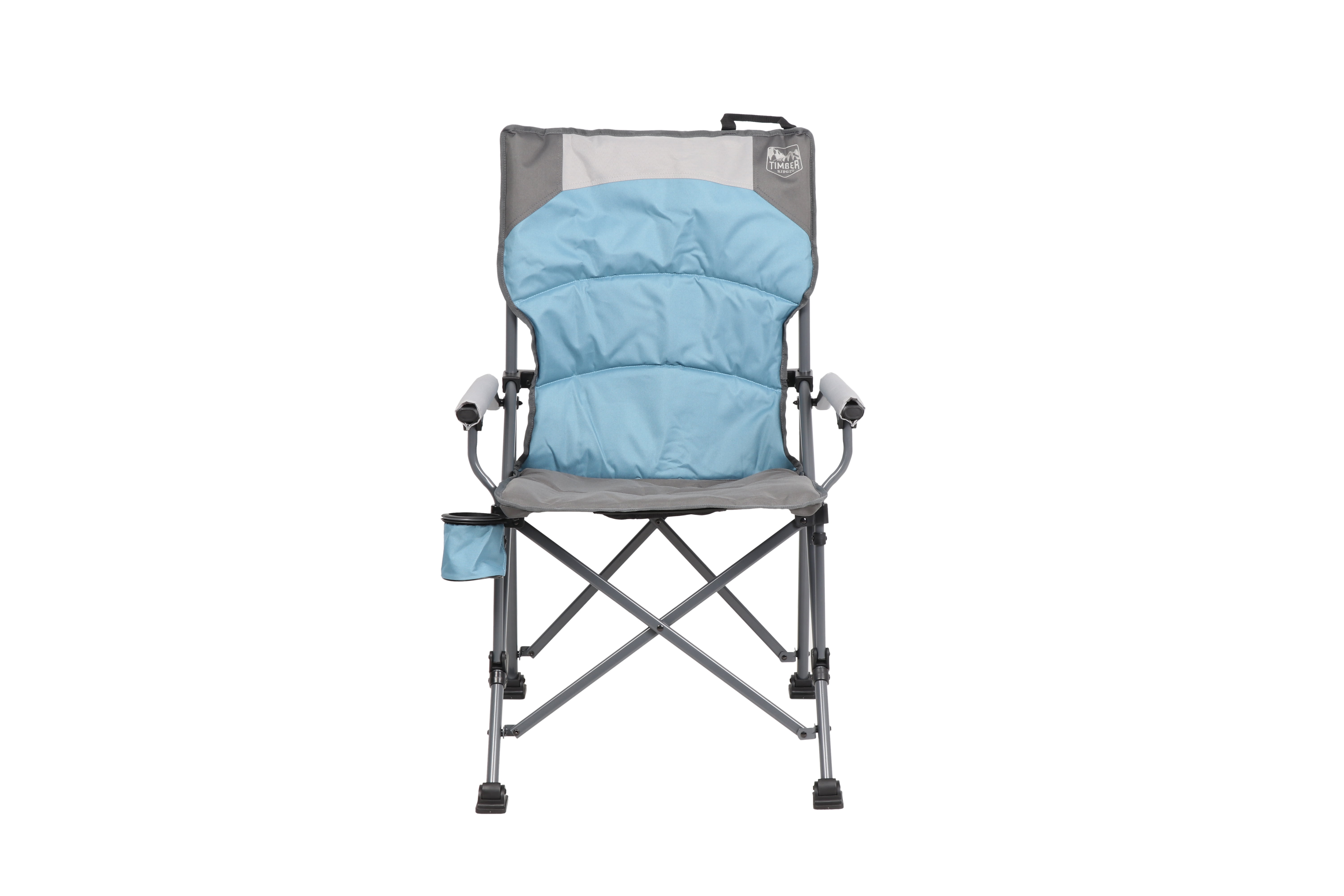 Timber Ridge Wisteria Hard Arm Chair with Cupholder, Blue