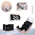 thumbnail image 3 of Organizador portátil de cosméticos Makeup Train Case Costravio, 3 of 7