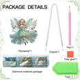 thumbnail image 3 of Green Dancing Angel Diamond Art Painting Kit Hanging, 3 of 8