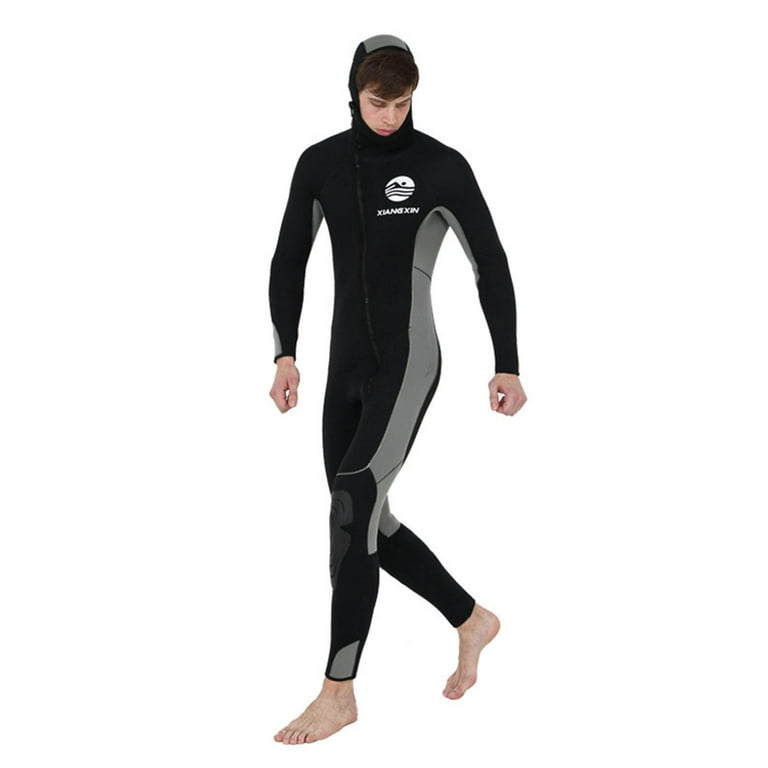 5mm Wetsuit for Diving, Hooded Wetsuit, Long Sleeve, Underwater