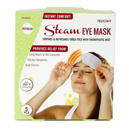 Felicity Relaxing Heated Steam Eye Mask Citrus Scents 5 Pk