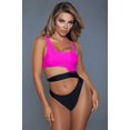 thumbnail image 2 of BeWicked 2110BLK-PKL Women Clara Swimsuit, Black & Pink - Large, 2 of 4