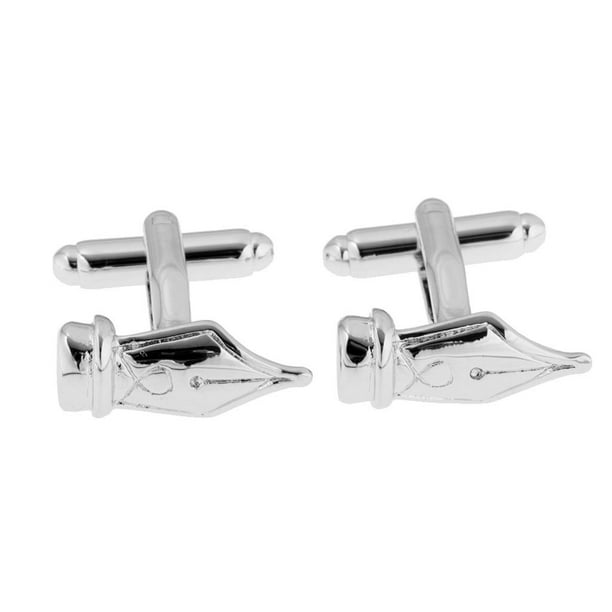 2 PCS. Regalo de Boda Fountain Pen Style Gemelos para Hombres Sunnimix Gemelos de la pluma de la pluma