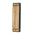 thumbnail image 3 of Key of C Diatonic Harmonica Mouthorgan with ABS Reeds Mirror Surface Design 10 Holes Blues Harmonica Perfect for Beginners Professional Students Kid Gold, 3 of 8