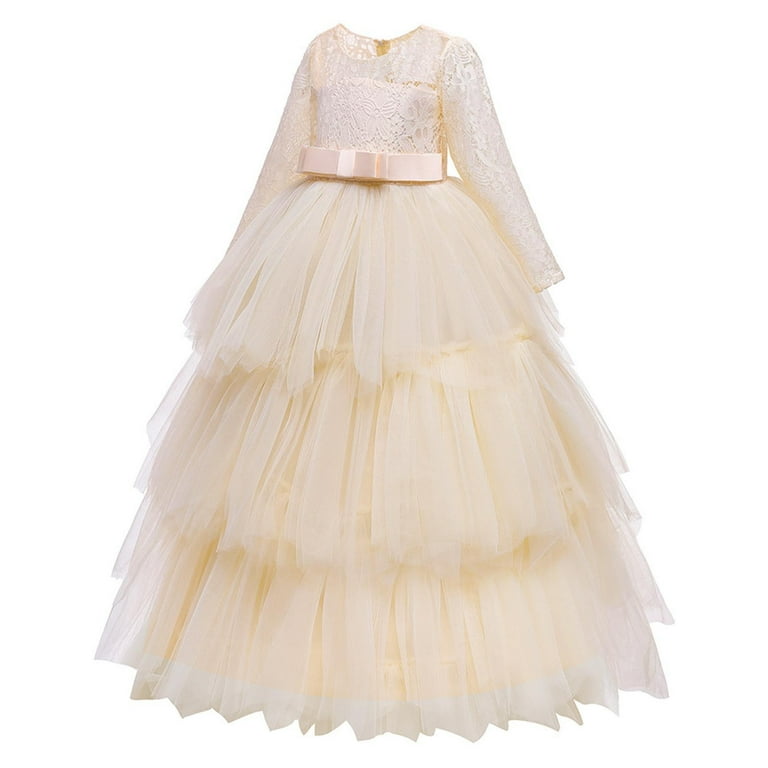 Mustard Yellow Boy Girl Children Boy Girl Bow Tie Vintage Goddess Mesh Dress  Homecoming Dresses for Child Long Sleeve Boat Neck Formal Date Night Gowns  Evening Birthday Easter 2025 7 Years - Walmart.com