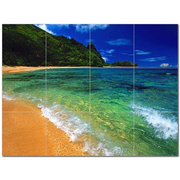 Beach Scene Ceramic Tile Mural Kitchen Backsplash Bathroom Shower 404062-XL43
