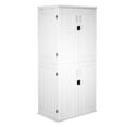 thumbnail image 5 of ZYJOYY Outdoor Storage Cabinet, 30 Cu. ft. Resin Vertical Storage Shed with 4 Shelves, Lockable Waterproof Tool Storage for Patio Garden,White, 5 of 10