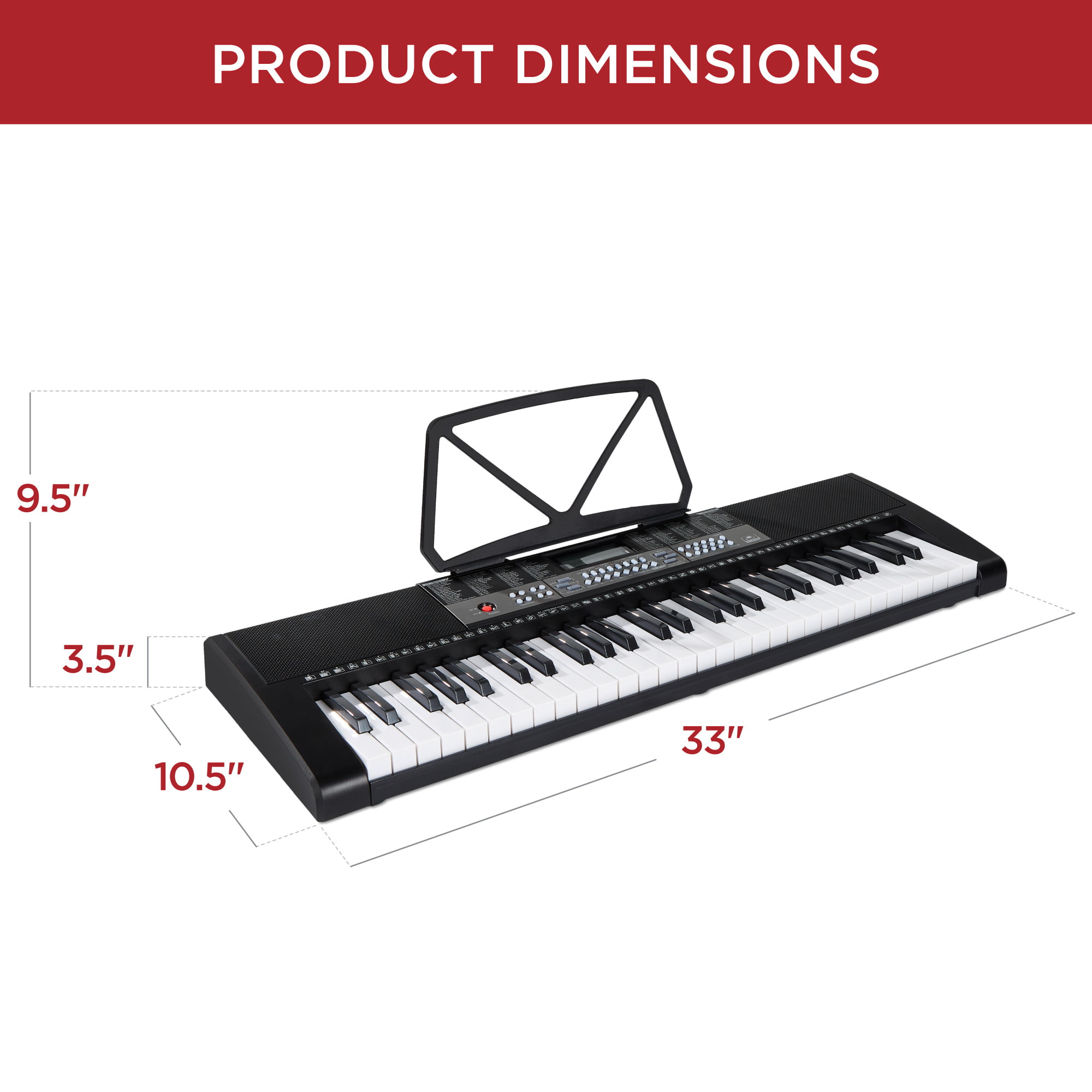 Electric Keyboard Piano 54-Key Ohuhu Musical Piano Keyboard with Headphone Jack & Teaching Modes for Beginners 