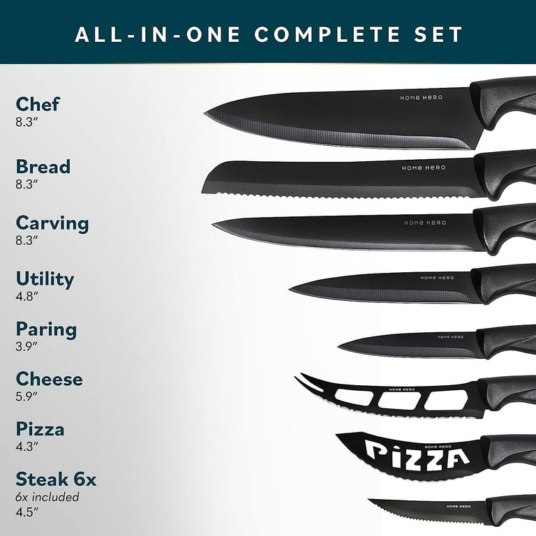  Home Hero 11 Pcs Kitchen Knife Set, Chef Knife Set