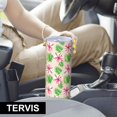 thumbnail image 6 of Pioneer Flower Floral Print Pattern 20oz Skinny Tumbler with Straw & Lid, Double Wall Vacuum Insulated Cup, Leak-Proof, Cup Holder Friendly, Hot 6H Cold 12H, 6 of 6