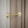 thumbnail image 6 of Renovators Supply Door Latch Lock 4" Brass Swivel Style Hook and Eye Latch for Door w/Screws, 6 of 12
