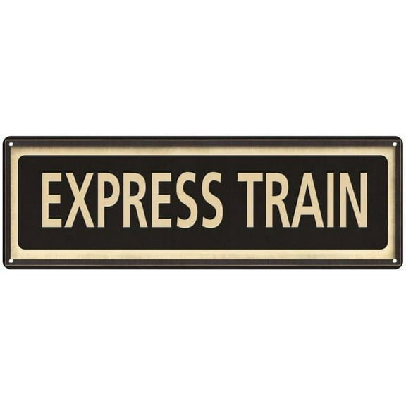 Express Train Vintage Looking Metal Sign Home Decor 6x18 206180066030